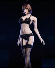 1/6 female black Lingerie bra Panties stockings for Kumik Phicen hot toys ❶USA❶