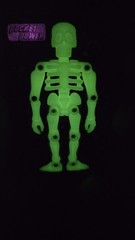 COMPLETE Sega Pocket Power Glo-Bones Skeleton 100% Figure & Items RARE 1988 Tyco
