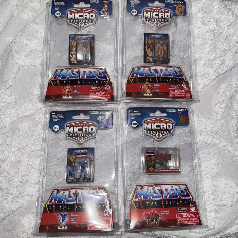 World’s Smallest MOTU Micro Action Figure NIB Lot of 4