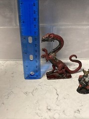 Vintage Metal Miniature Figurines Dungeons & Dragons Tabletop Lot of 5 w/ Dragon