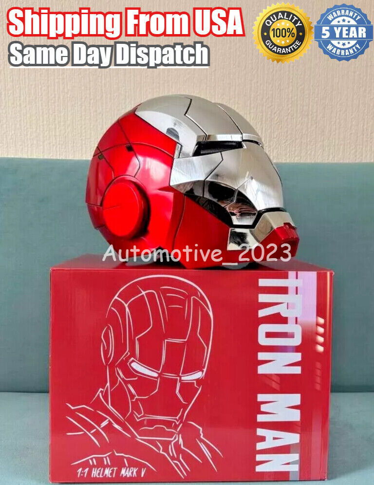 Iron Man Helmet Autoking MK5 1/1 Voice-controlled Transform Mask Cosplay Prop