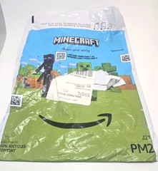 2024 used collectible Poly Mailer from amazon Minecraft 15 years Steve Alex USED