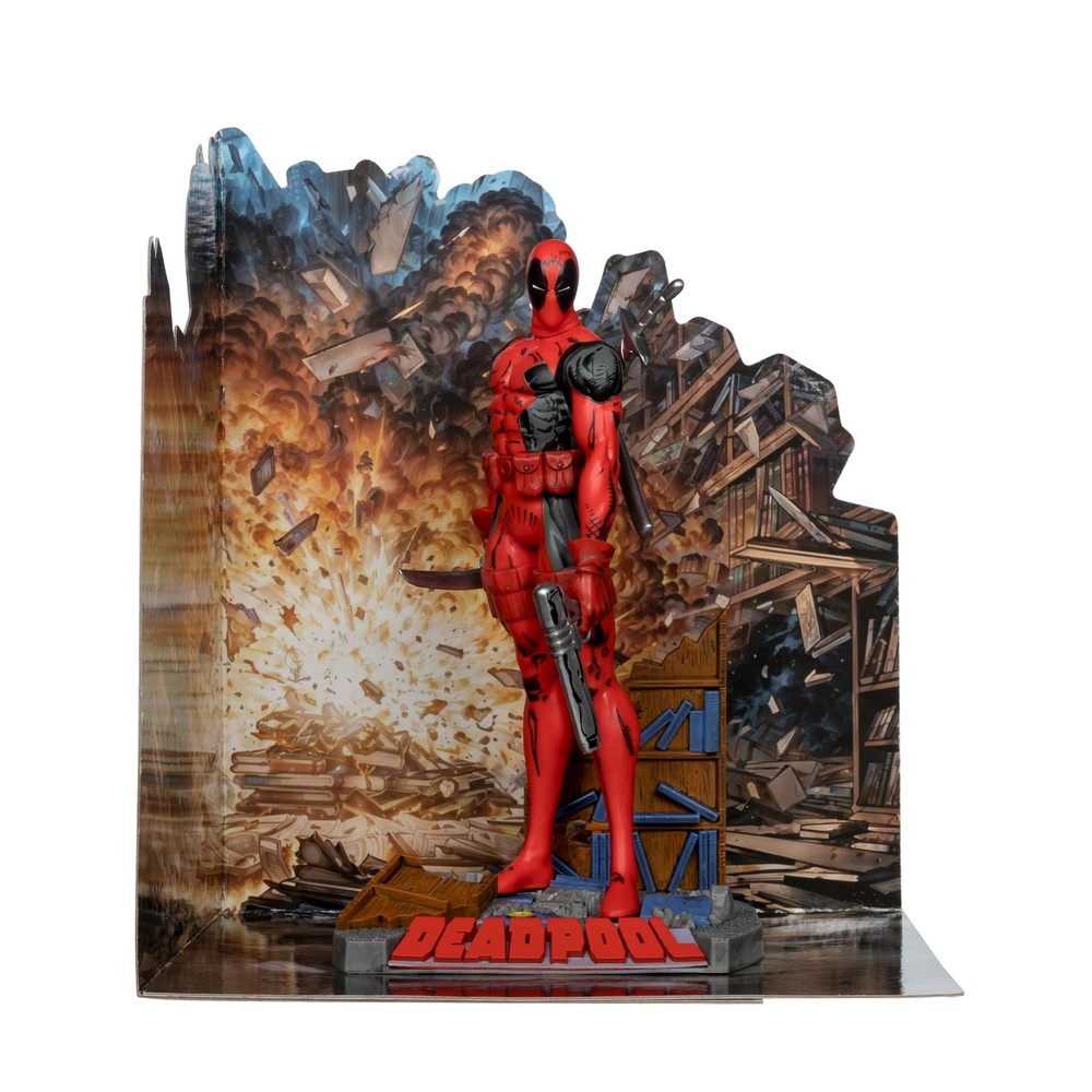 McFarlane Toys – Marvel Deadpool 1:10th Scale Posed Figure with Scene The New Mu