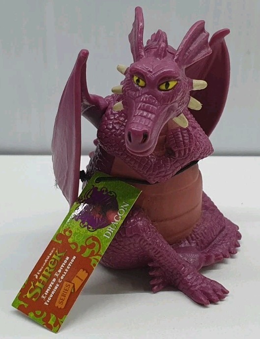Shrek Figurine 2007 Limited Edition Figure Series 1 Tag Dragon Sitting 7.5cm