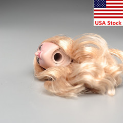 1/6 Female Blonde Curly Hair Beauty Girl Head Sculpt Fit 12” TBL Action Figure