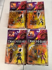 F4 Lot of 4 Dragonheart figures MOC Kenner 1995