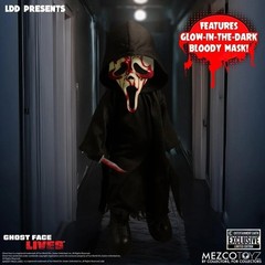 Mezco Living Dead Doll: Scream Bloody Glow-in-The-Dark Ghostface, 10″
