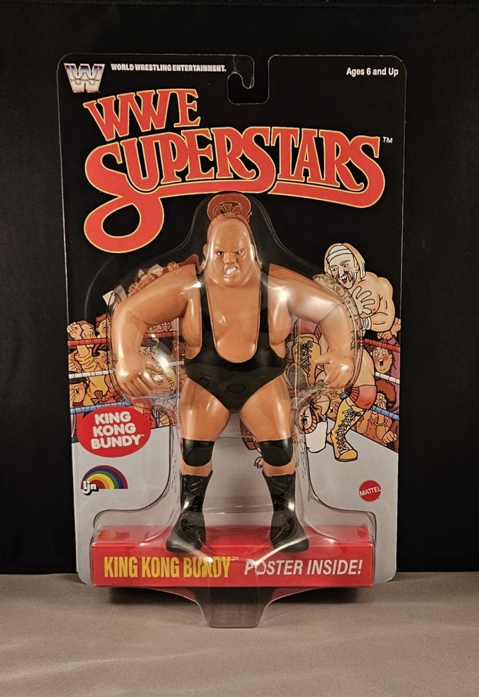 KING KONG BUNDY 2026 LJN WWE SUPERSTARS RETRO FIGURE WWF BLACK CARD NEW