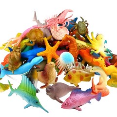 Ocean Sea Animal, 52 Pack Assorted Mini Vinyl Plastic Animal Toy Set, Realist…