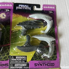 3 Pack Final Faction Kharn Hive: Quake Arms ,SYNTHOID Action weapons- New