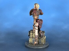 Action Figure Girl with a fan Collectible Miniature Painted 1/32 scale 60mm