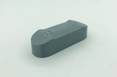 3D Printed DIY Fingerboard Mold 40mm Wide Silver PLA Plastic