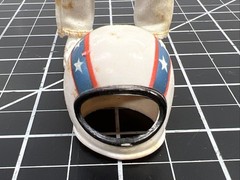 1972 Ideal Toys Evel Knievel Figure Bendy Rubber w/ Shoes Helmet Belt VTG 1970s