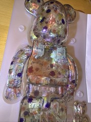 Medicom BE@RBRICK x Anever clear 400% and 100% set Bearbrick