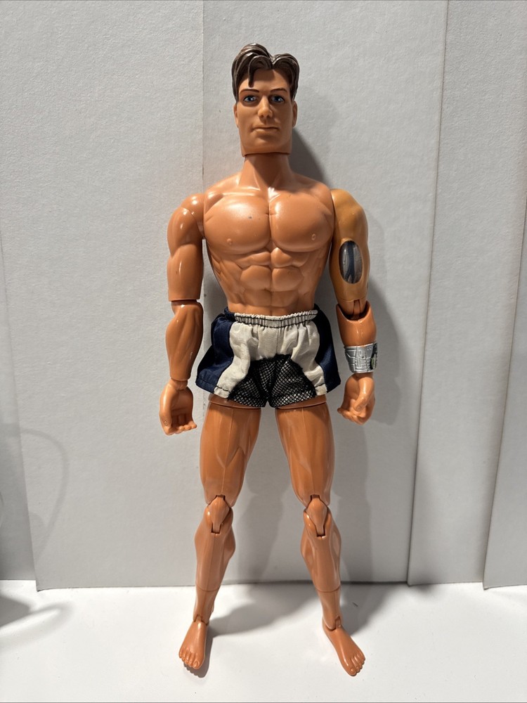 1998 MATTEL MAX STEEL ACTION FIGURE DOLL See Through Bicep Working Flex Action