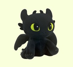 How To Train Your Dragon 3 Toothless Light Fury Plush Doll Sitting 7″ FREE SHIP