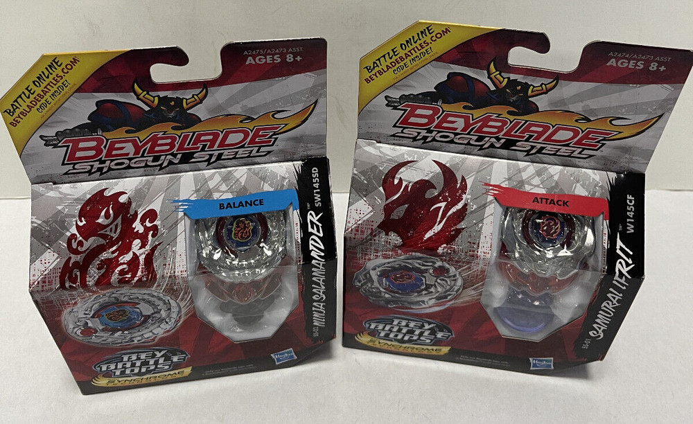 Beyblade Shogun Steel Ninja Salamander & Samurai Ifrit Battle Tops New