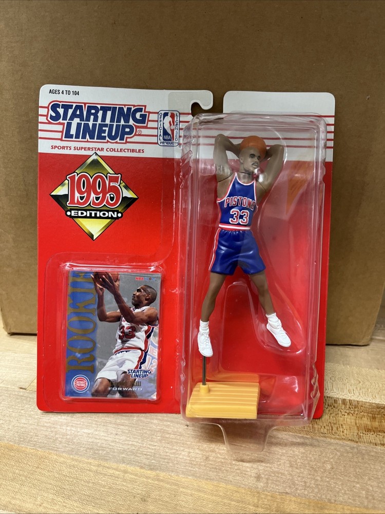1995 Starting Lineup GRANT HILL Basketball Figure Rookie Card Pistons. Box 128