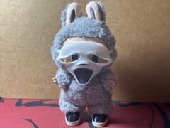 3D Printed Ghostface Mask for Labubu – Glows in the dark!