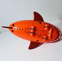 Octonaughts Gup-B Orange Tiger Shark Submarine Vehicle Toy Mattel 2010