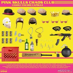 Mezco Toyz One:12 Pink Skulls Chaos Club Unholy Encore Boxed Set