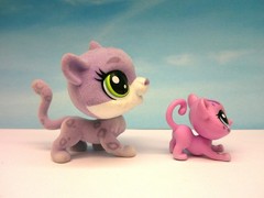 LITTLEST PET SHOP #1-169 1-170 LIZZIE & BABY LOLLY SNOWSPOTS SNOW LEOPARD