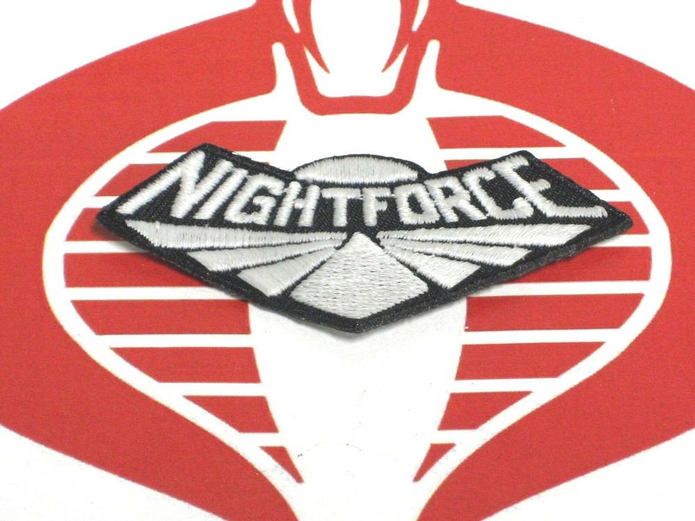GI Joe NIGHT FORCE Logo Embroidered PATCH 2.8″ x 1.2″ Glow in Dark Thread