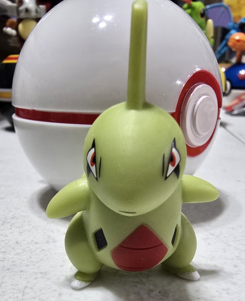 Pokemon Clip N Go Timer Ball with Larvitar Battle Figure Sealed