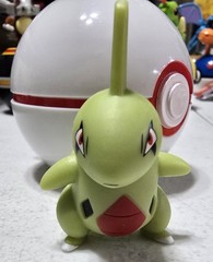 Pokemon Clip N Go Timer Ball with Larvitar Battle Figure Sealed