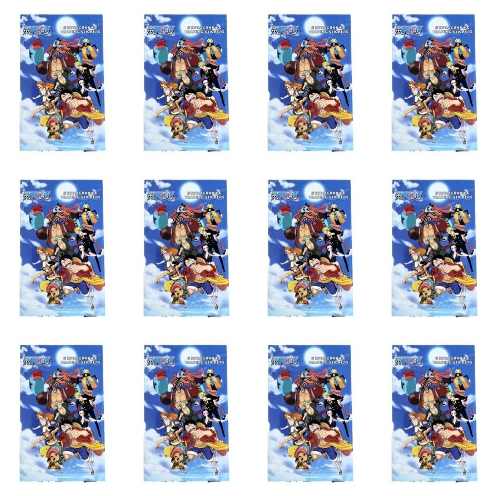 One Piece Holographic Trading Stickers : Lot of 12 Blind Packs (inv:A28)