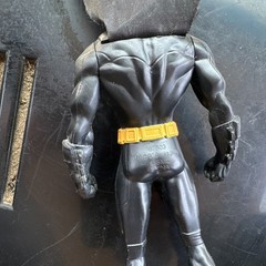 Batman Black Suit Action Figure w/ Cape Black Yellow Plastic
