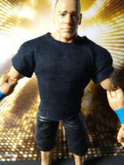 Custom White Terry Funk Wrestling T Shirt For Action Figures NXT WWE Mattel