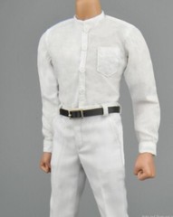 1/6 WHITE Chinese tunic suit Kung Fu Ip Man school Uniform set for hot toys❶USA❶