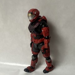 Red/Black/Silver Armored Soldier Character Action Figure Plastic Toy