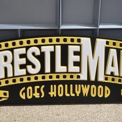 WWE Mattel WrestleMania 39 Goes Hollywood 2023 8 X 3 Logo Accessory