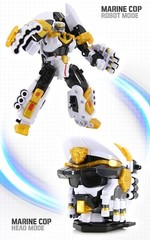 Miniforce Super Cops MARINE COP White Rescue Police Transformer Robot Head Badge