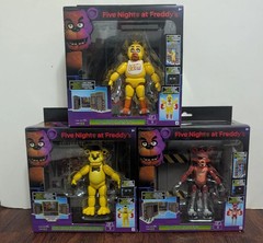 FNAF Jazwares Office Set Bundle Foxy Chica Golden Freddy 5” IN HAND Fast Ship!