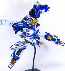 Metal Cardbot S Bluecop Trinity Transforming Robot Figure SAMG Korea Toy Mecha K