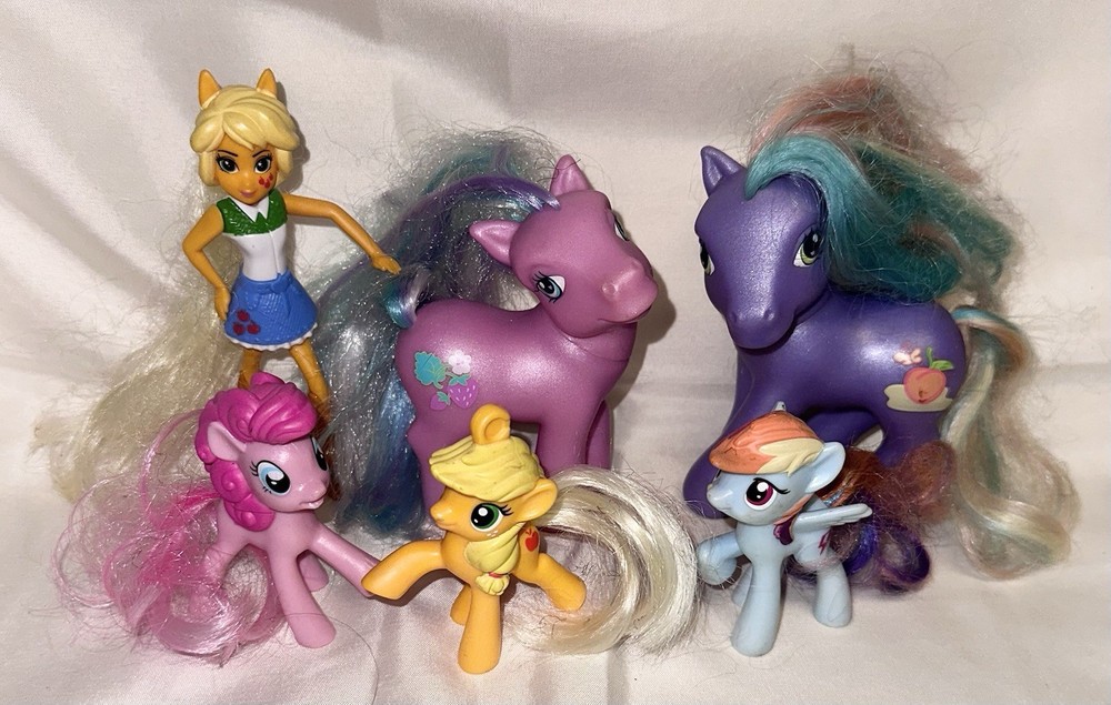 5 PONIES LOT MLP G3 (and more) Sweetberry Peach Surprise Rainbowdash Pinkie Pie