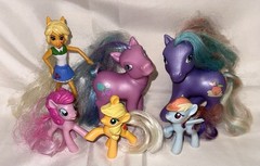 5 PONIES LOT MLP G3 (and more) Sweetberry Peach Surprise Rainbowdash Pinkie Pie