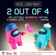 Among Us Cyan and Pink Crewmate Set PMI International
