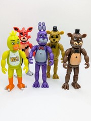 Lot 5 Five Nights at Freddy’s Action Figures – Freddy, Chica, Bonnie Have Light
