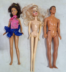 Lot of 3 Vintage Mattel Dolls Barbie & Ken – 80