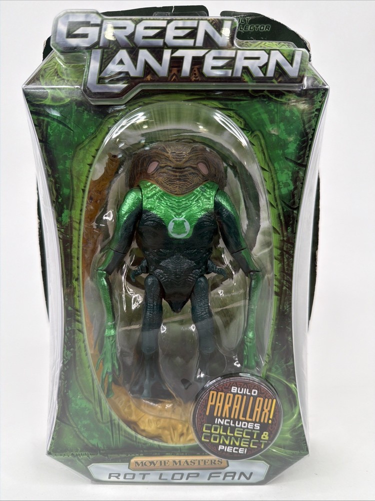 Year 2010 DC Movie Green Lantern 6″ Figure ROT LOP FAN with Build Parallax Piece