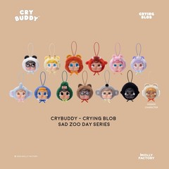 (US) CRYBUDDY Sad Zoo Day Crying Blob Vinyl Plush Pendant Authentic MollyFactory