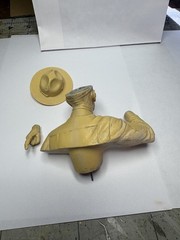 R. Lee Ermey ( “The Gunny”) Military Bust Figurine on Wood Base