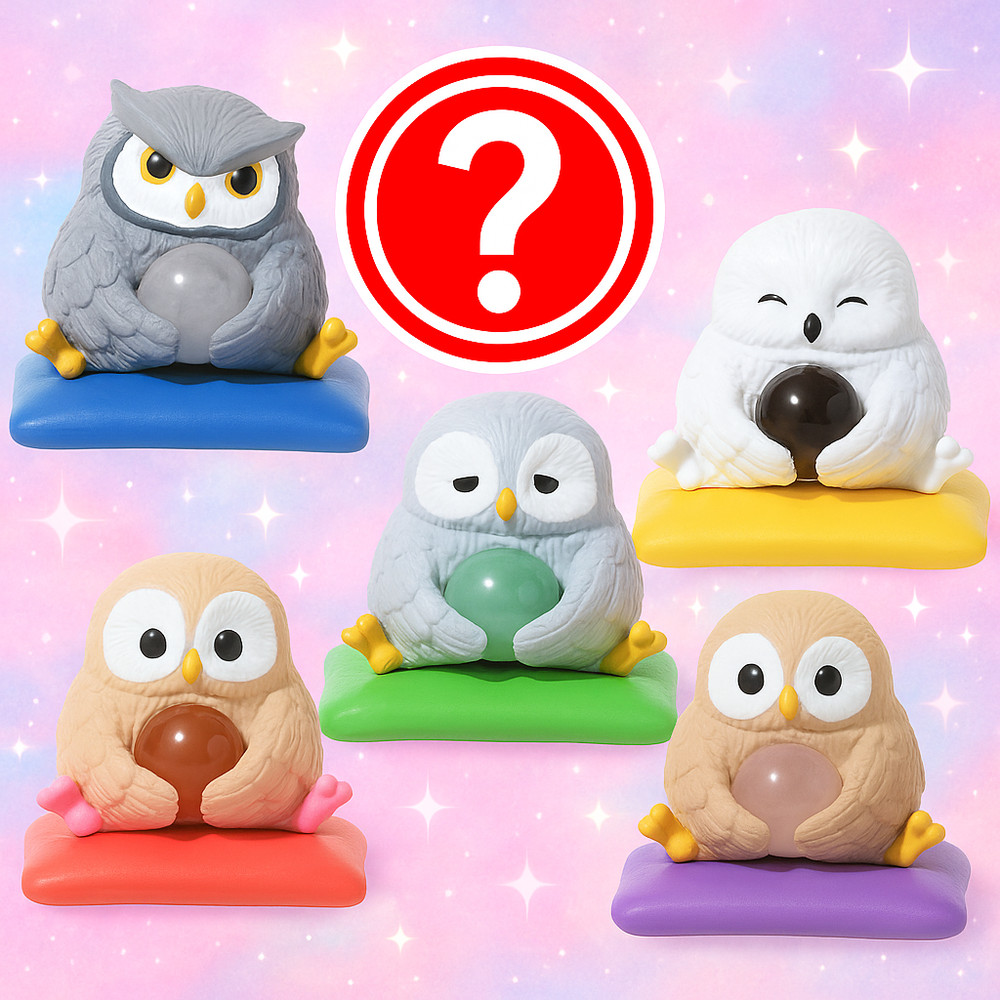 Cute Natural Stone Owl Mini Figure Random Japan Blind Box Gashapon Capsule Toy