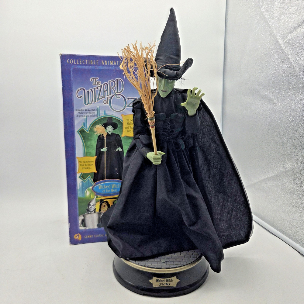Vtg The Wizard Of Oz Wicked Witch West Gemmy 2001 Animated Figure W/ Box Works!