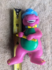 Barney Dinosaur 6″ Lyons Group Figurine 1996 purple dancing tap hat toy rubber
