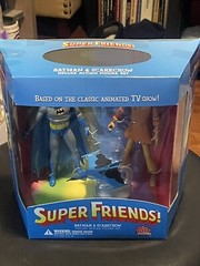 SUPER FRIENDS TV SHOW BATMAN & SCARECROW ACTION FIGURE SET DC DIRECT NEW MIB NOS